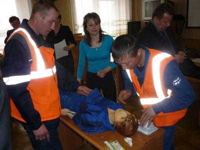 Рязанские железнодорожники отработали на Гоше навыки оказания первой медпомощи
